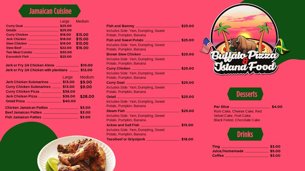 Buffalo Pizza & Island Food Menu image 2
