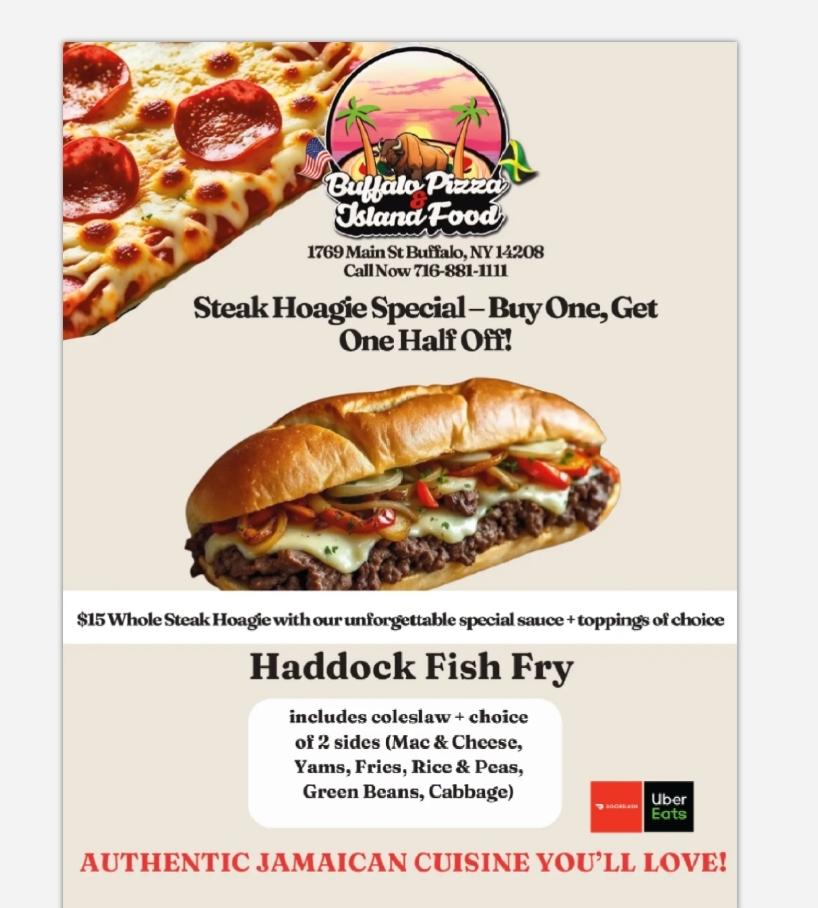 Buffalo Pizza & Island Food Menu image 3